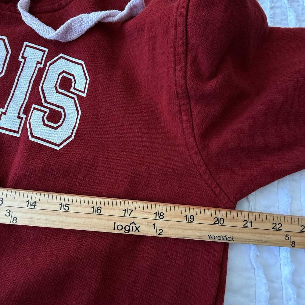 VTG Paris Hoodie authentic From Paris Women S‎ Red Heavyweight Travel France - Picture 4 of 9